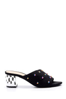 Women's Suede Heeled Slippers | Derimod