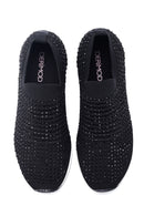 Women's Black Stone Sneaker | Derimod