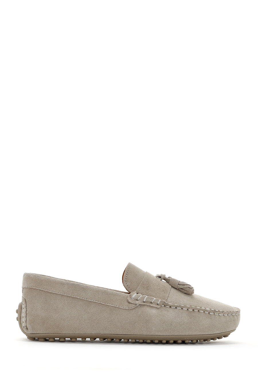Men's Beige Suede Leather Loafer 25SFD630510 | Derimod