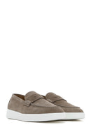 Erkek Vizon Kalın Tabanlı Süet Deri Casual Loafer | Derimod