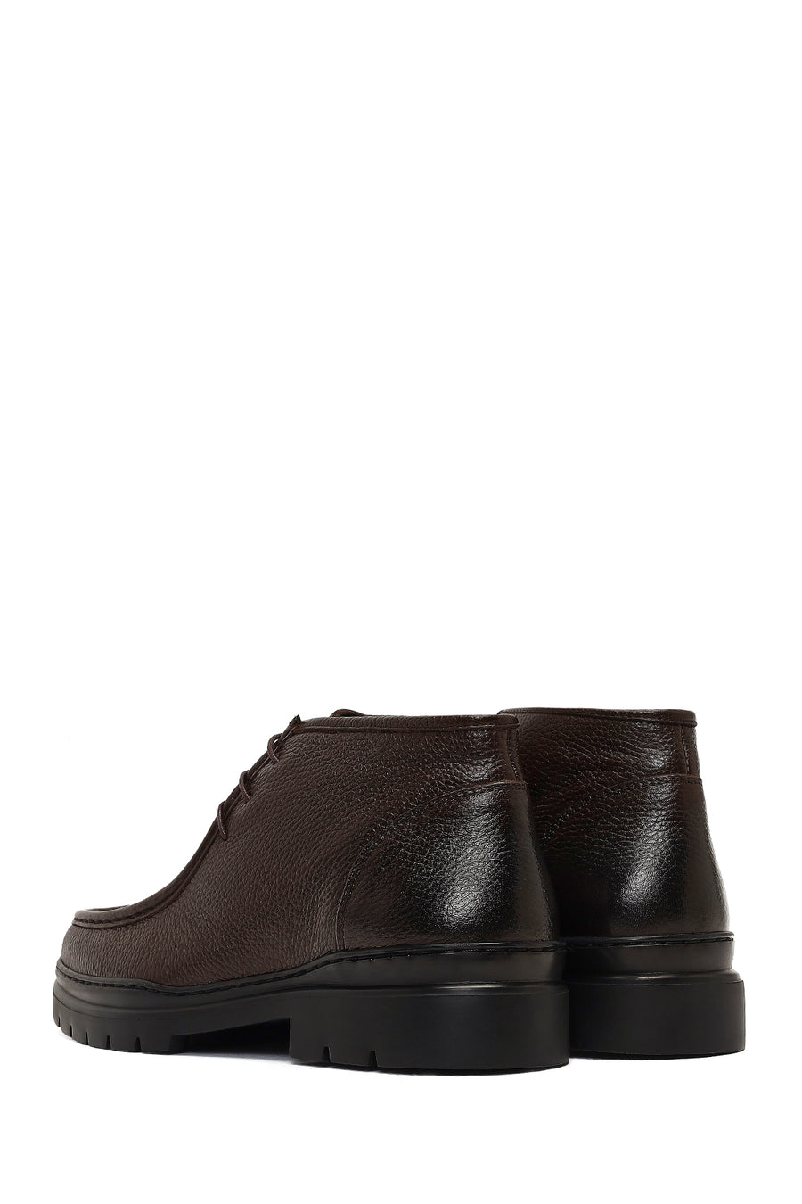 Men's Brown Lace-Up Leather Casual Boot