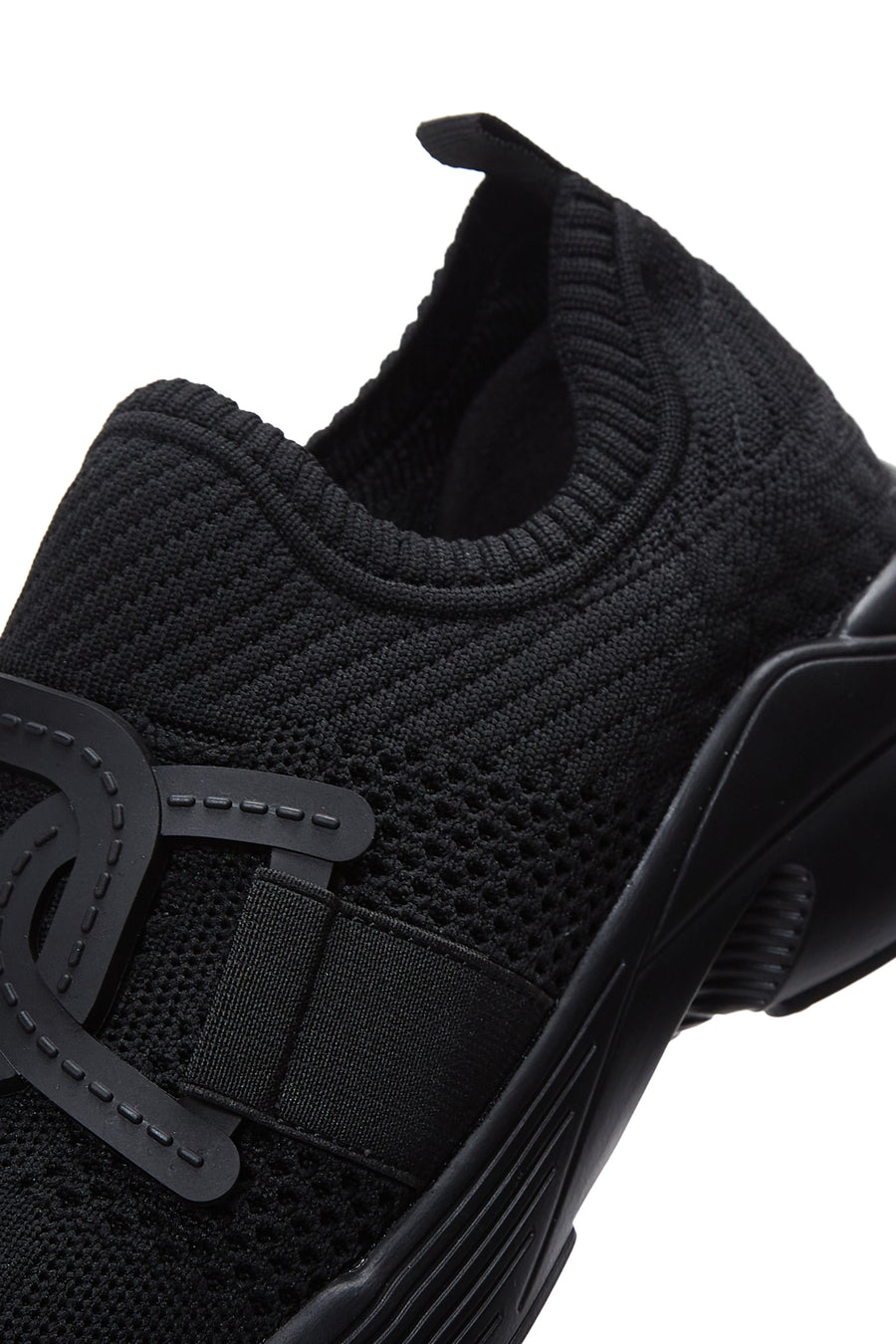 Women's Black Fabric Sneaker