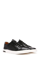Male Black Lace-Up Leather Sneaker | Derimod