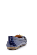 Kadın Kroko Desenli Rugan Loafer | Derimod