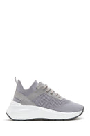 Kadın Gri Kalın Tabanlı Kumaş Sneaker | Derimod