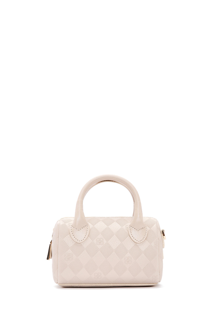 Women's Cream Long Strap Printed Mini Crossbody Bag