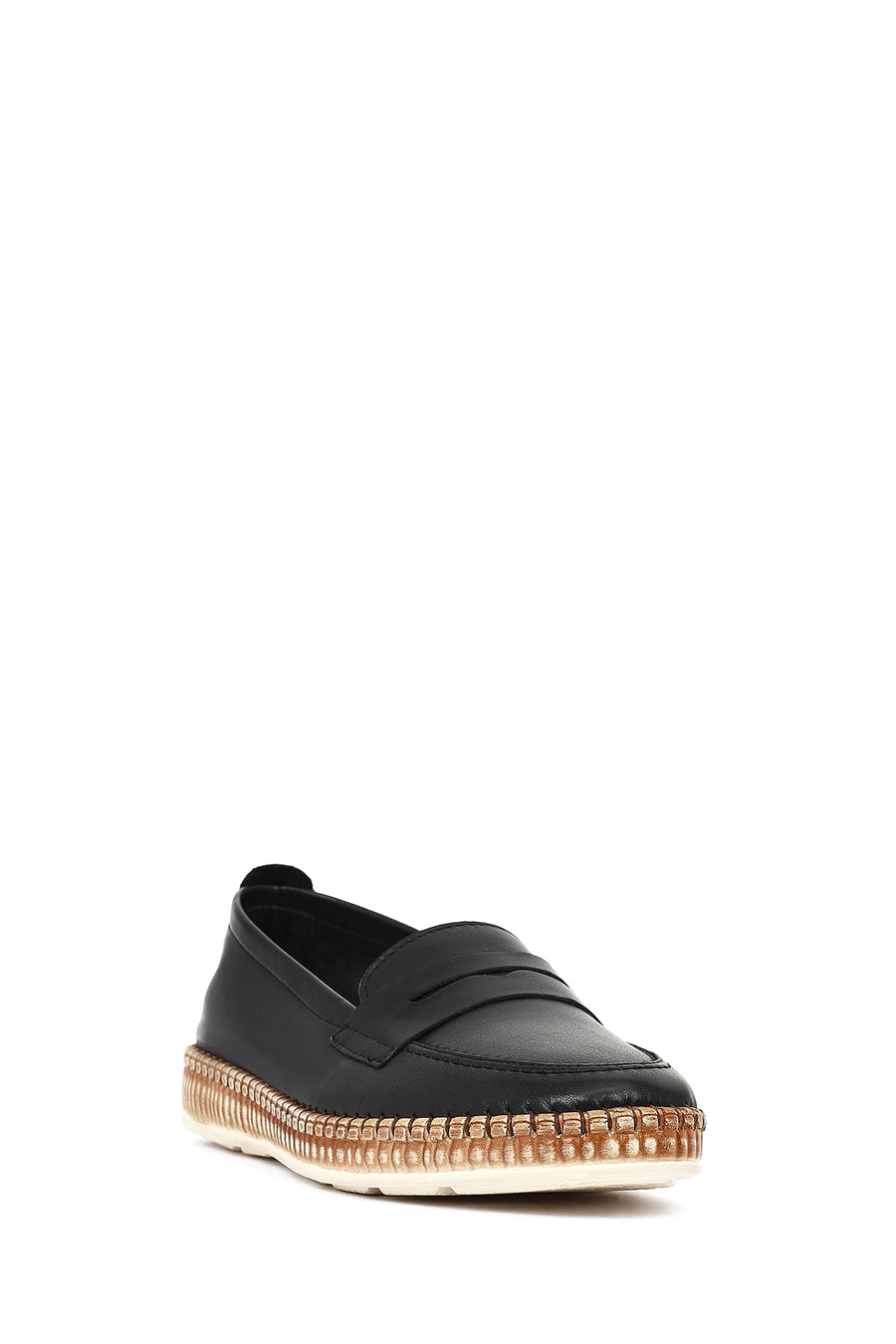 Women's Black Leather Loafer