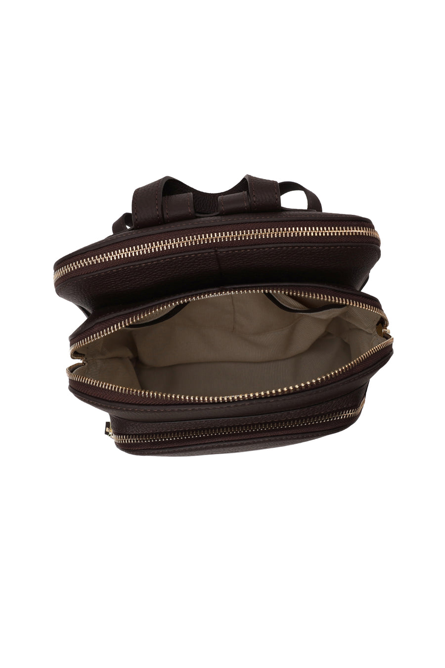 Woman Brown Leather Backpack