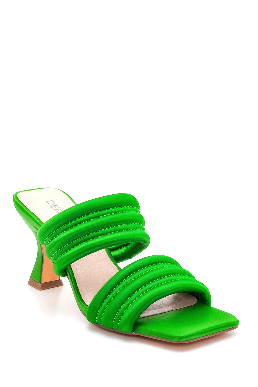 Women's Green Heeled Slippers
