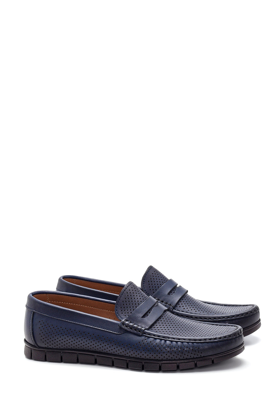 Men's Leather Perforated Casual Loafer