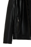 Mbappe Men's Black Leather Jacket | Derimod