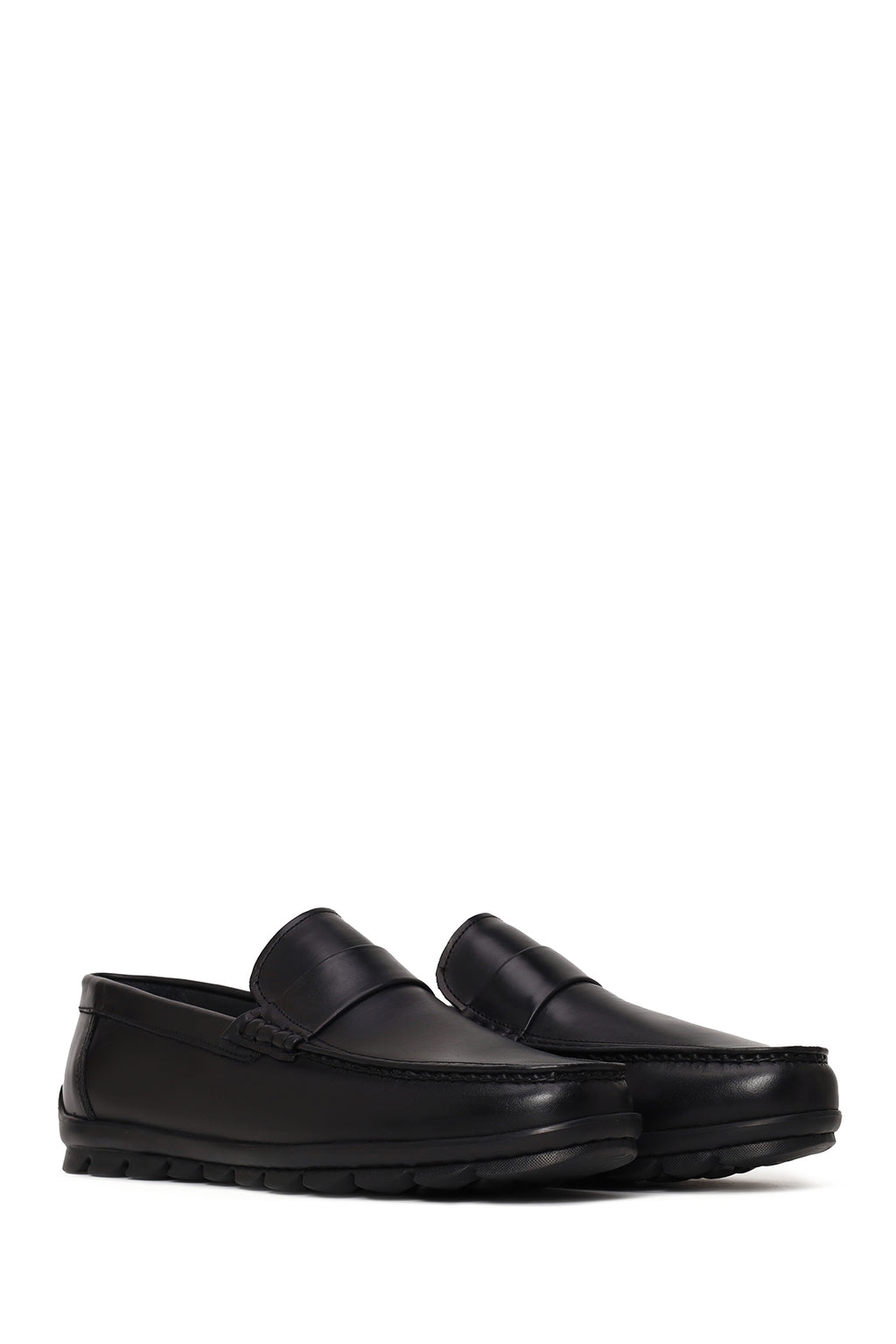 Erkek Siyah Deri Casual Loafer