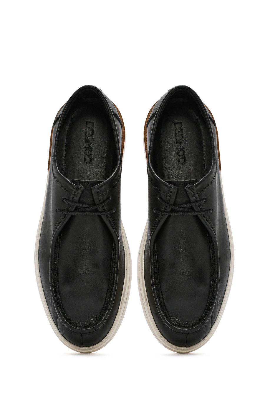 Men's Black Lace-up Leather Casual Shoes