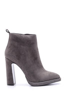 Women's Heeled Suede Leather Boots | Derimod