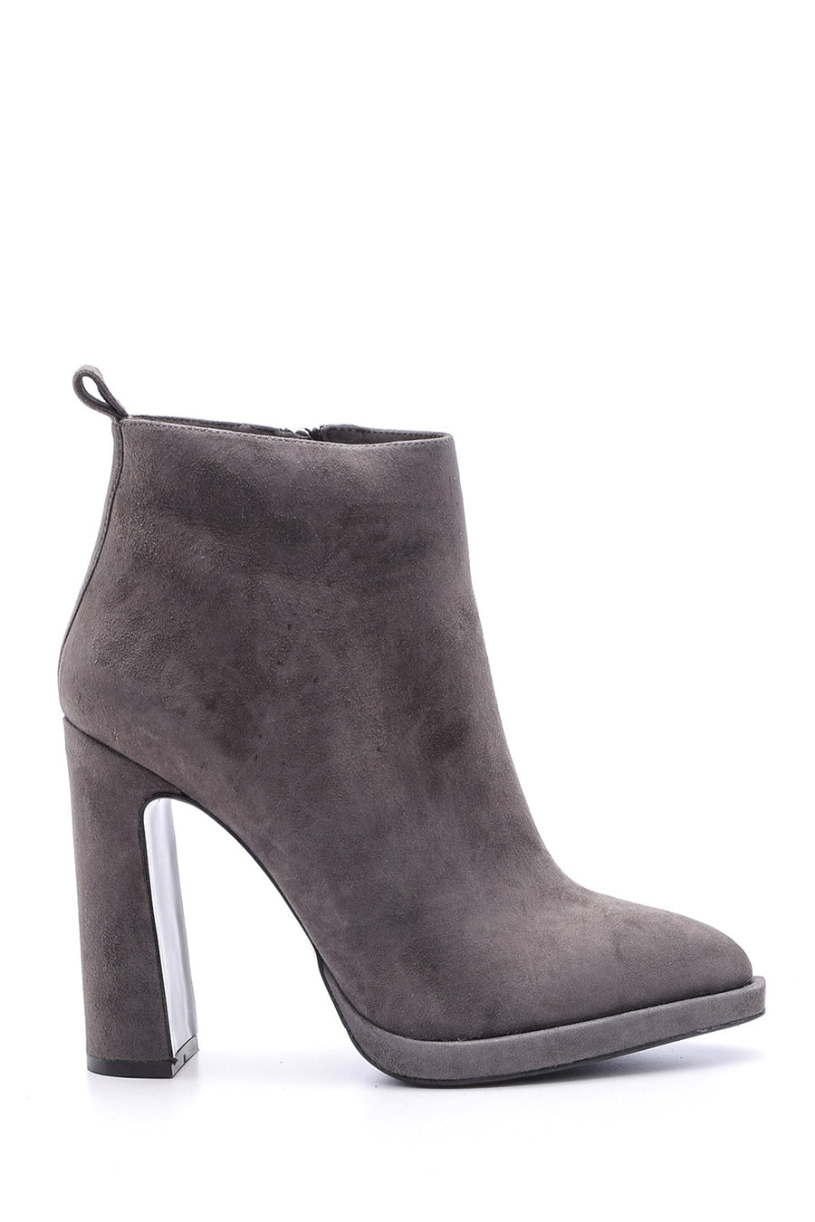 Women's Heeled Suede Leather Boots 19WFD162410 | Derimod