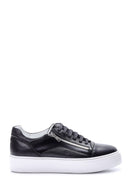 Men's Zipper Detailed Leather Sneaker | Derimod