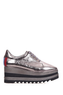 Women's Silver High-Sole Sneaker | Derimod