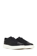 Male Black Lace-Up Leather Sneaker | Derimod