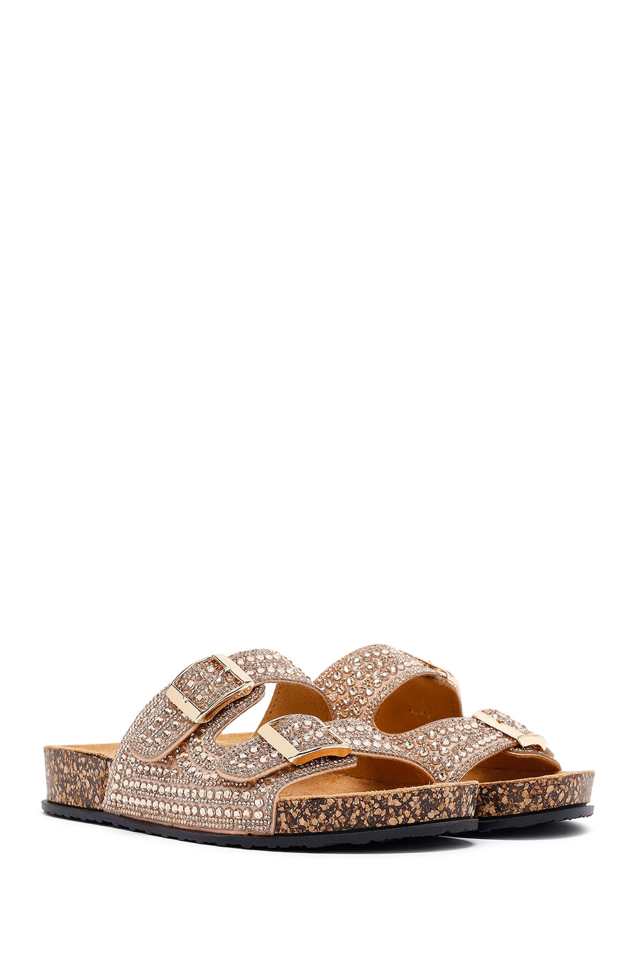 Women's Gold Stone Slippers