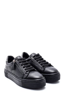 Women's Leather Zipper Sneaker | Derimod