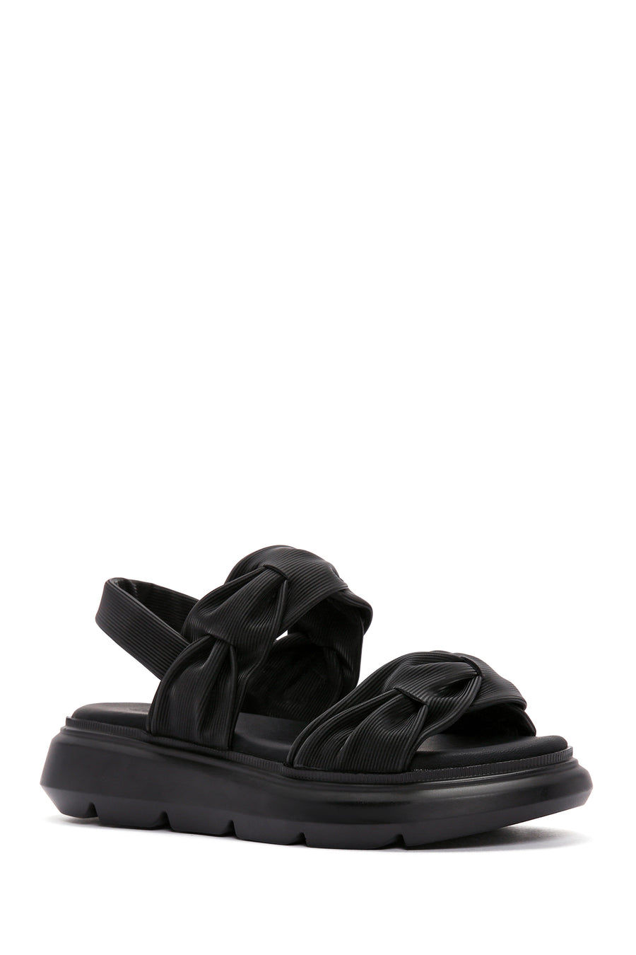 Women's Black Thick Soled Sandals