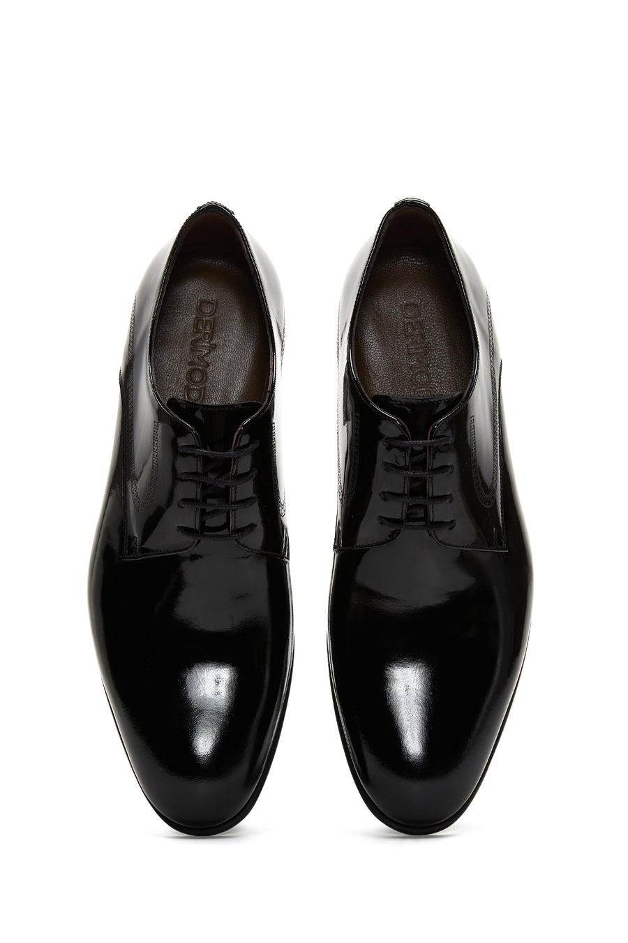 Men's Black Leather Patent Leather Classic Shoes
