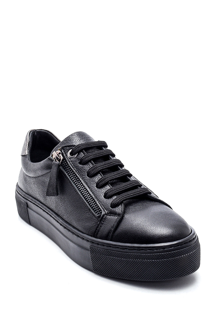 Women's Leather Zipper Sneaker