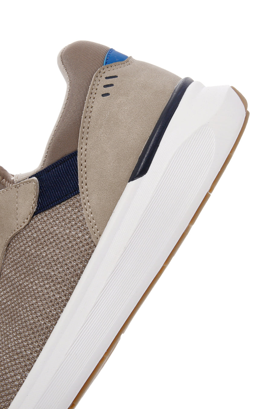 Derimod Zero Men's Beige Lace-Up Thick Soled Fabric Sneaker