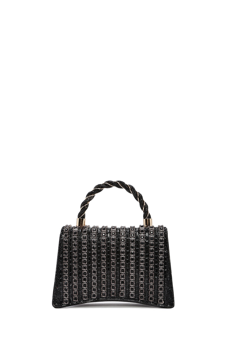 Women's Anthracite Long Strap Stone Mini Handbag