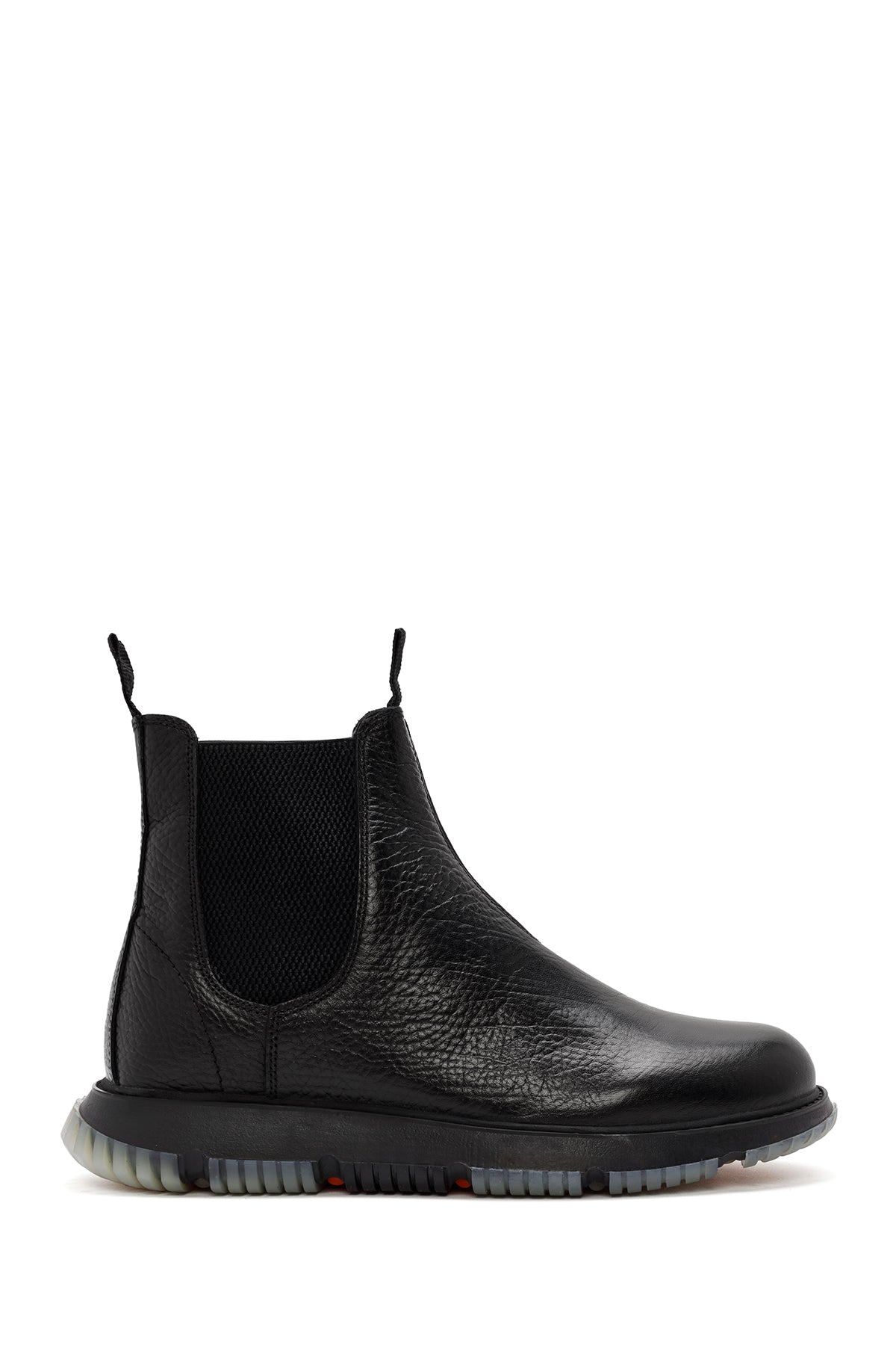 Men's Black Leather Casual Chelsea Boots 24WFD6802FT | Derimod
