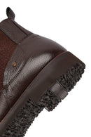 Male Brown Leather Casual Chelsea Boots | Derimod
