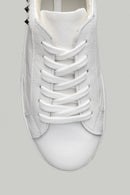 Women's Leather Sports Shoes with Star Staple Detail | Derimod