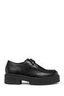 Geox Women's Black D Spherica Ec7 B Lace-Up Leather Oxford Shoes | Derimod