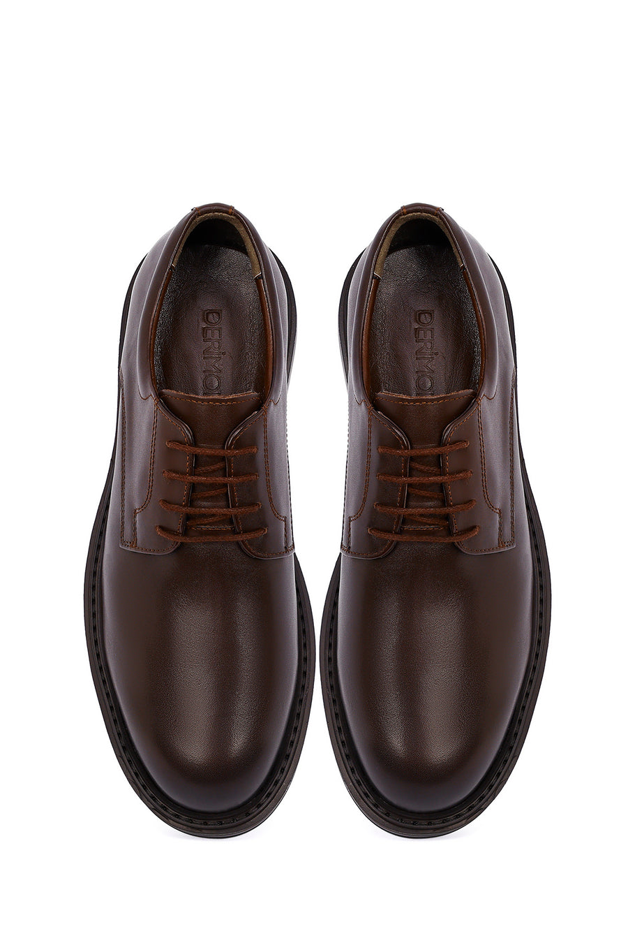 Men's Brown Lace Up Leather Casual Shoes