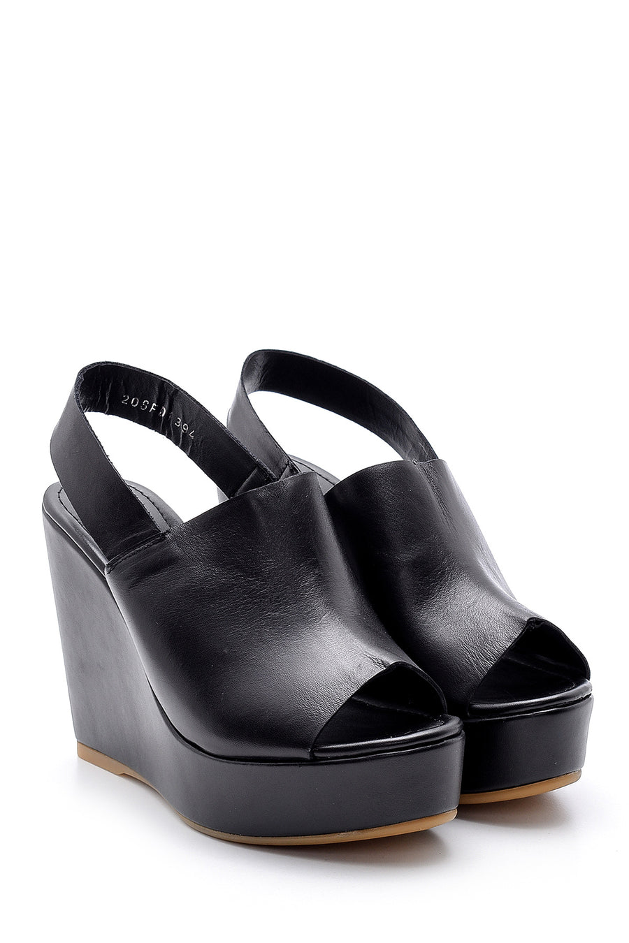 Women's Leather Wedge Heeled Sandals