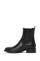 Women's Black Leather Chelsea Boots | Derimod