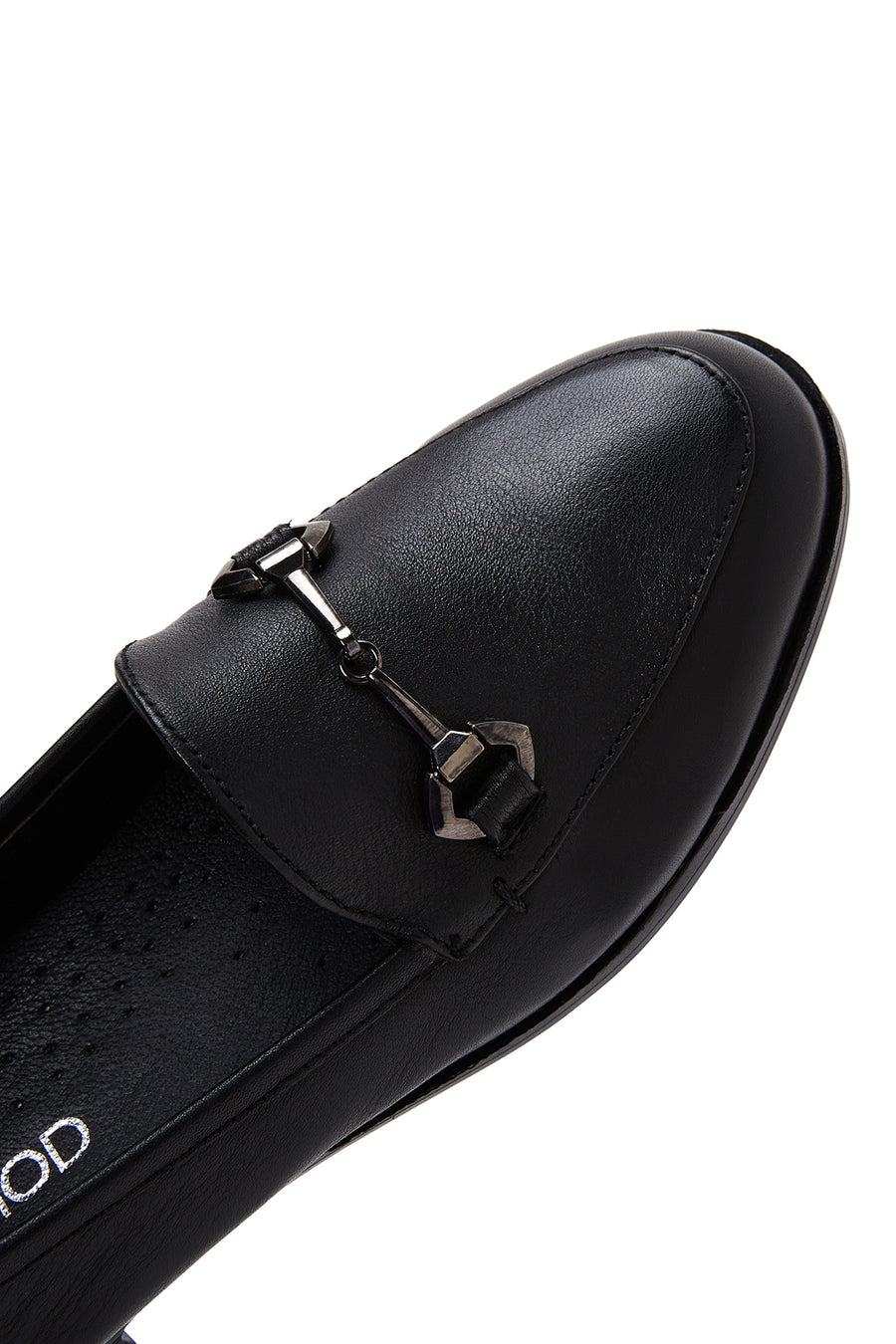 Kadın Siyah Deri Klasik Loafer
