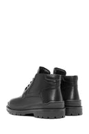 Men's Black Lace-Up Leather Casual Boots | Derimod