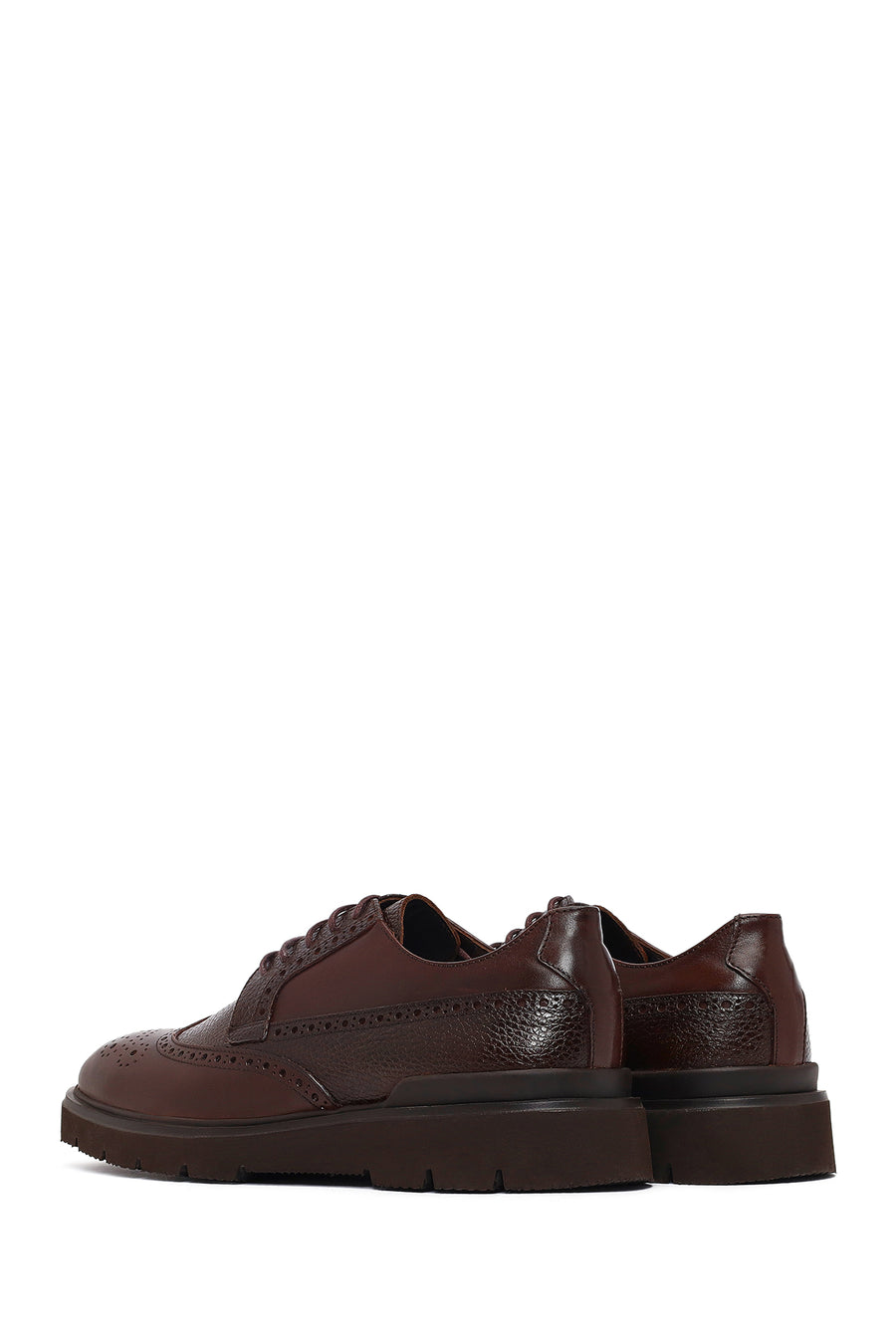 Men's Brown Lace Up Leather Casual Shoes