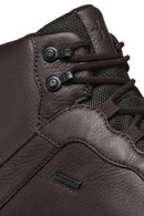 Geox Men Brown U Granito + Grip B Abx D - Sue Lace Leather Outdoor Boot | Derimod