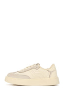 Woman Beige Lace-up Sneakers | Derimod