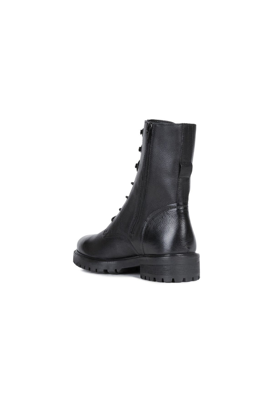Geox Women's Black Hoara Leather Zippered Boots