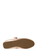 Woman Beige Mesh Ballerine flats | Derimod