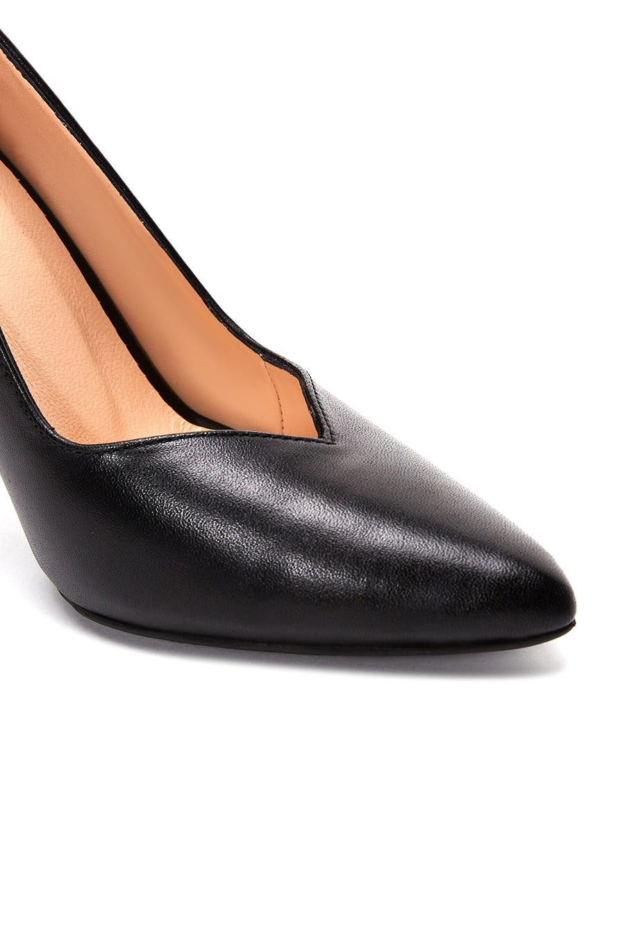 Kadın Siyah Deri Stiletto