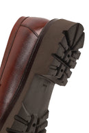 Men's Brown Buckled Thick-Soled Leather Loafer | Derimod