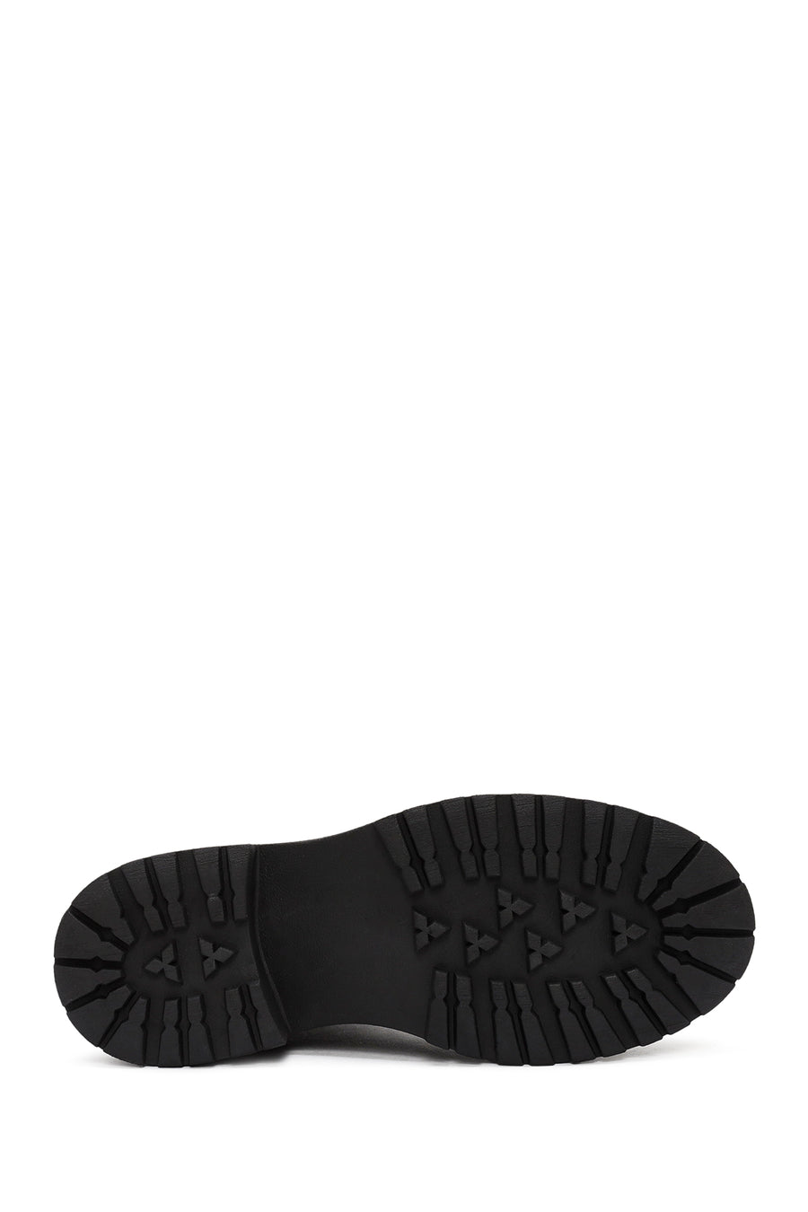 Women's Black Back Zipper Leather Boots