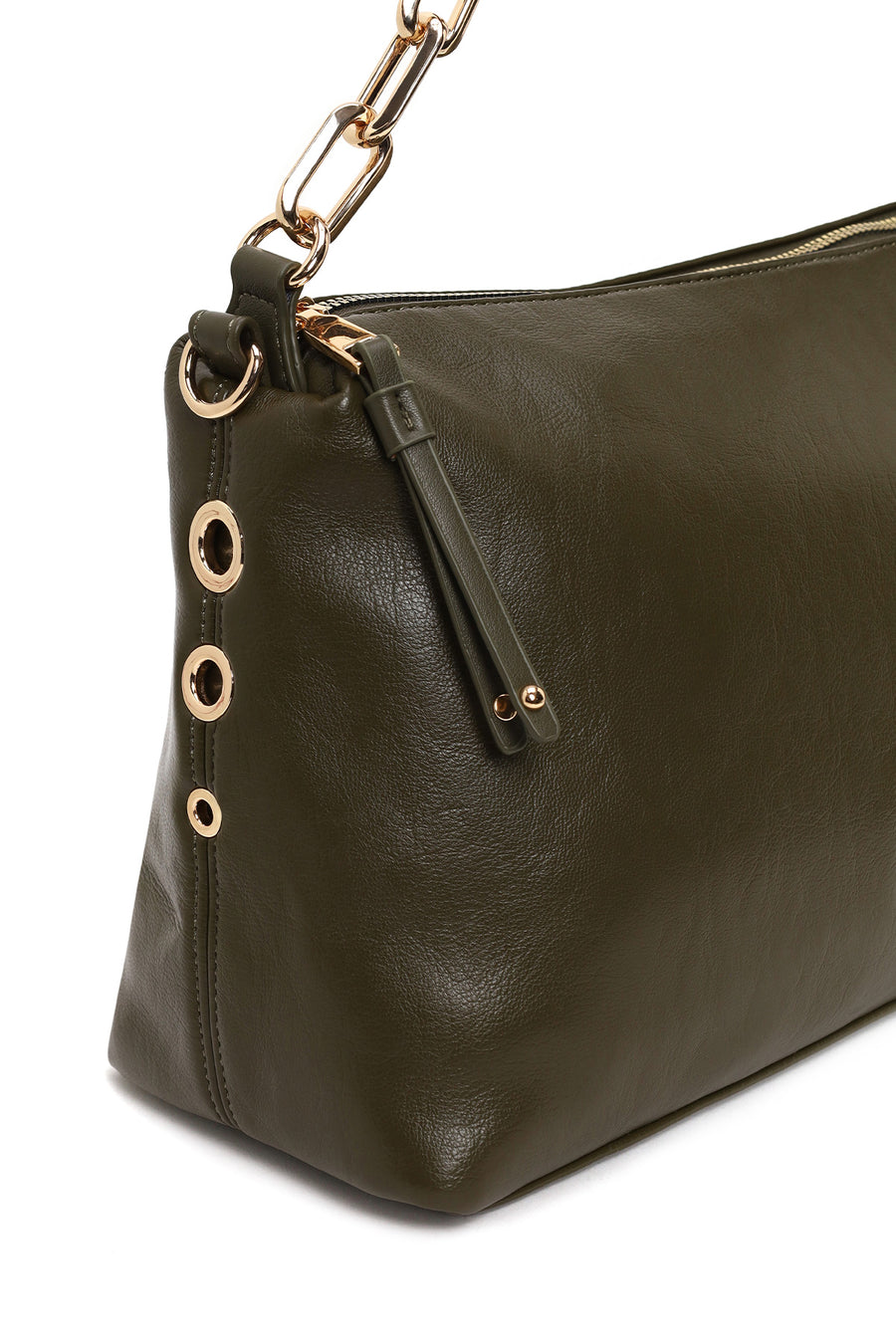 Woman Green Long-Strap Shoulder Bag