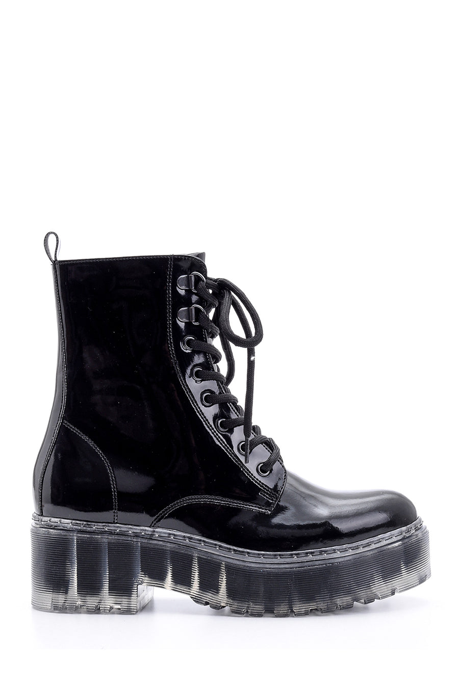 Women's Transparent Sole Patent Leather Boots 19WFE127516 | Derimod