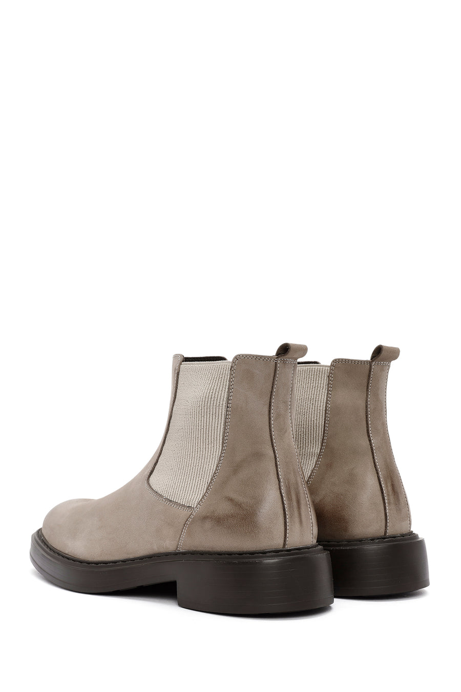 Men's Mink Nubuck Leather Casual Chelsea Boots