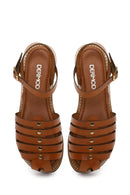 Woman Taba Buckled Leather Bodrum Sandal | Derimod
